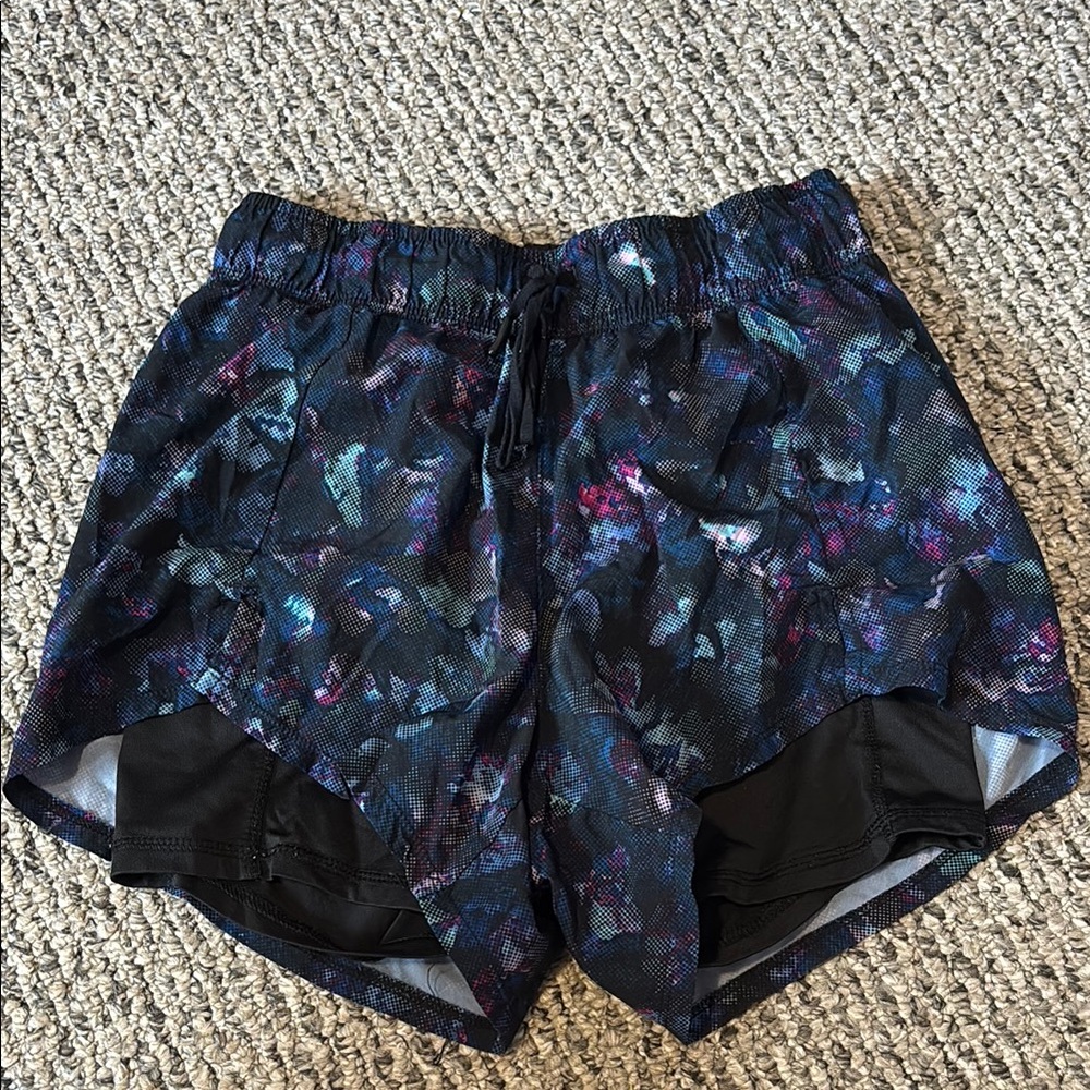 DSG Black and Blue Athletic Shorts with Elastic Waistband